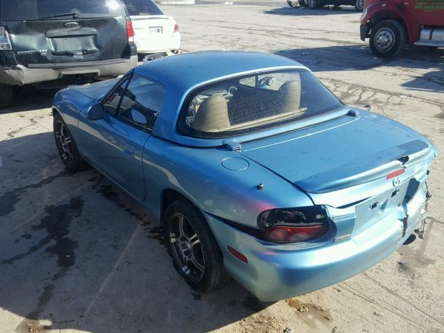 JM1NB353910215947 - 2001 MAZDA MX-5 MIATA BLUE photo 3