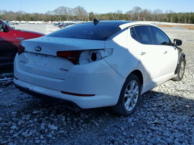 5XXGN4A72DG152420 - 2013 KIA OPTIMA EX WHITE photo 4