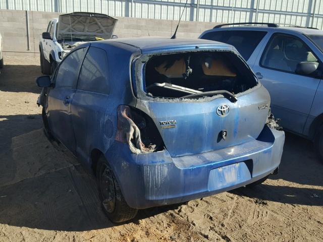 JTDJT923385143031 - 2008 TOYOTA YARIS BLUE photo 3