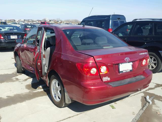 1NXBR32E55Z349238 - 2005 TOYOTA COROLLA CE MAROON photo 3