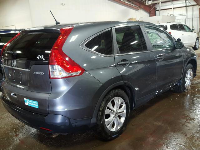 2HKRM4H59DH619031 - 2013 HONDA CR-V EX GRAY photo 4