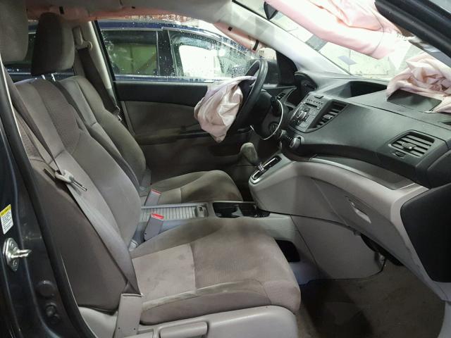 2HKRM4H59DH619031 - 2013 HONDA CR-V EX GRAY photo 5