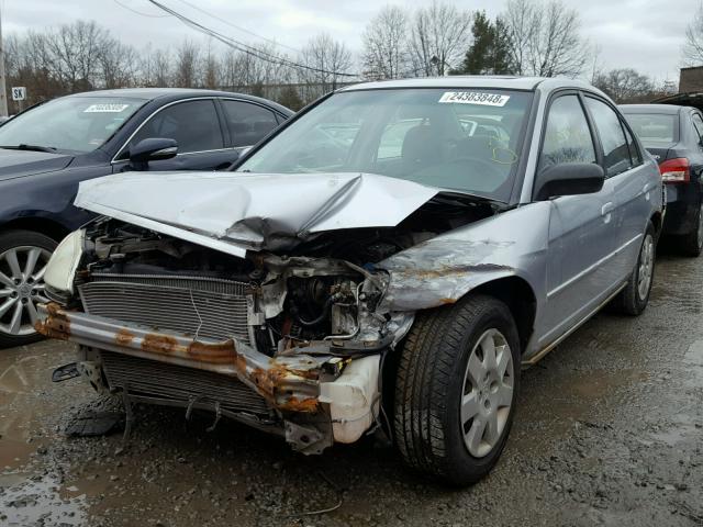 2HGES26762H578135 - 2002 HONDA CIVIC EX SILVER photo 2