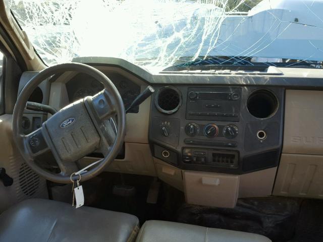 1FTSW21518EE21026 - 2008 FORD F250 SUPER WHITE photo 9