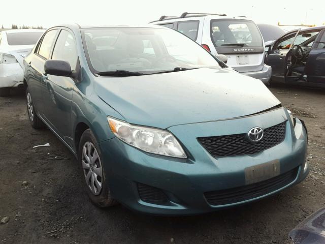 1NXBU4EE2AZ304185 - 2010 TOYOTA COROLLA BA GREEN photo 1