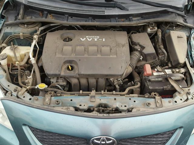 1NXBU4EE2AZ304185 - 2010 TOYOTA COROLLA BA GREEN photo 7