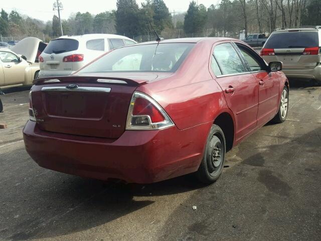 3FAHP08Z28R209467 - 2008 FORD FUSION SEL RED photo 4