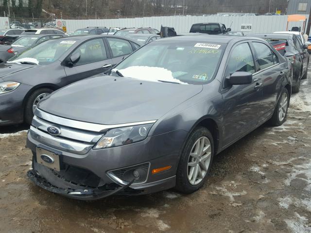 3FAHP0CG9CR409647 - 2012 FORD FUSION SEL GRAY photo 2