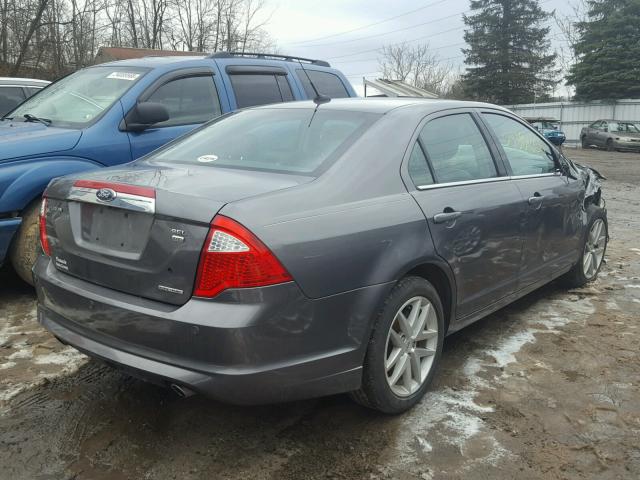 3FAHP0CG9CR409647 - 2012 FORD FUSION SEL GRAY photo 4