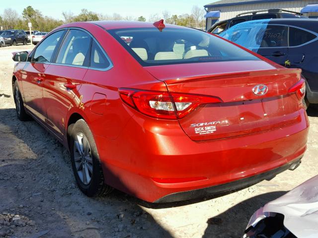 5NPE24AF4HH512076 - 2017 HYUNDAI SONATA SE RED photo 3