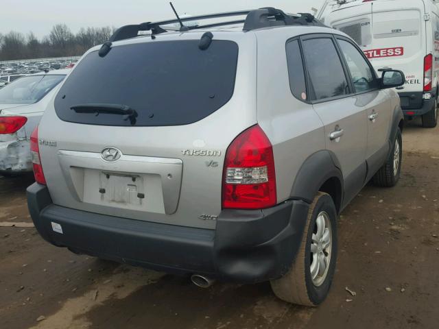 KM8JN72D06U383689 - 2006 HYUNDAI TUCSON GLS SILVER photo 4