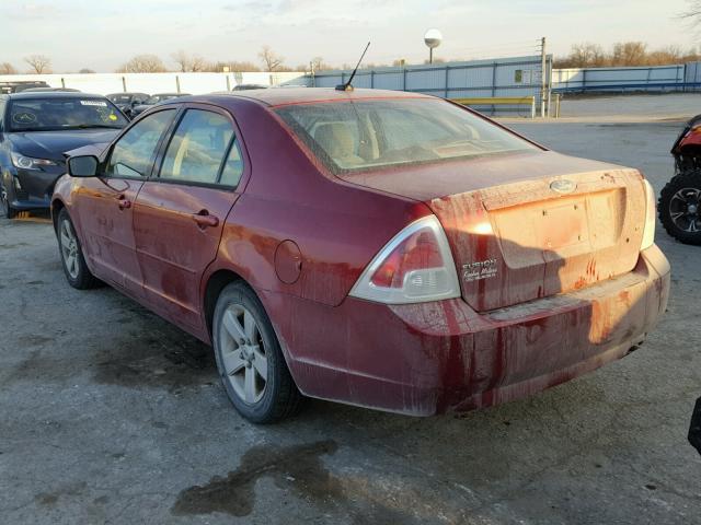 3FAHP07Z67R219693 - 2007 FORD FUSION SE RED photo 3