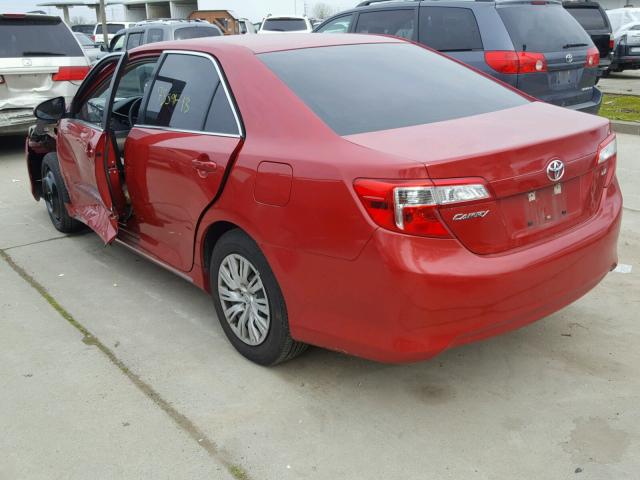 4T4BF1FK7DR298133 - 2013 TOYOTA CAMRY L RED photo 3