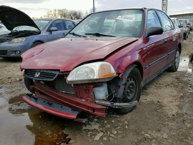 1HGEJ6675WL041789 - 1998 HONDA CIVIC LX MAROON photo 2