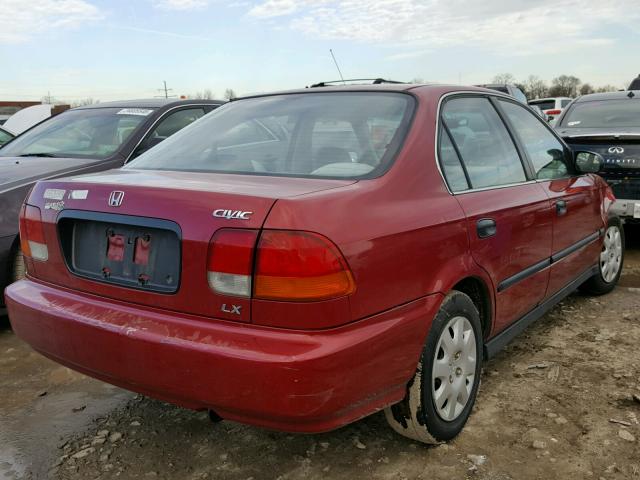 1HGEJ6675WL041789 - 1998 HONDA CIVIC LX MAROON photo 4