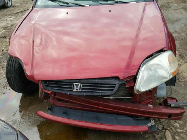 1HGEJ6675WL041789 - 1998 HONDA CIVIC LX MAROON photo 7