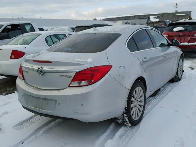 W04GS5EC8B1133220 - 2011 BUICK REGAL CXL SILVER photo 4