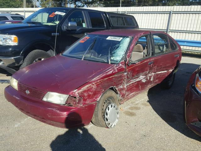 3N1AB41D1SL005031 - 1995 NISSAN SENTRA XE RED photo 2