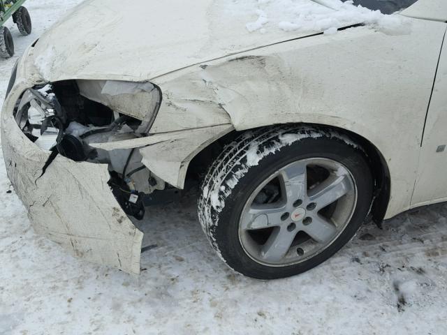 1G2ZH57N284253943 - 2008 PONTIAC G6 GT WHITE photo 9