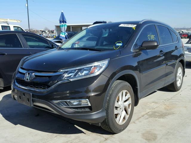 2HKRM4H71FH621652 - 2015 HONDA CR-V EXL BROWN photo 2