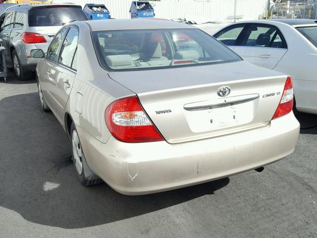 4T1BE32K83U690261 - 2003 TOYOTA CAMRY LE GOLD photo 3
