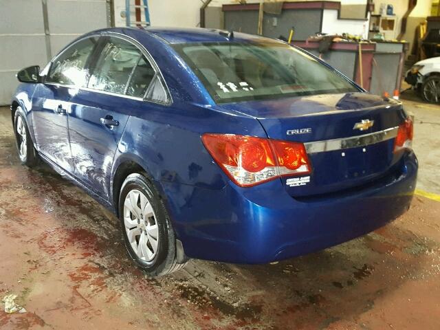 1G1PD5SH4C7329971 - 2012 CHEVROLET CRUZE LS BLUE photo 3