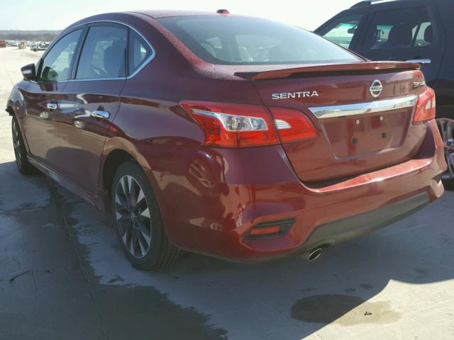 3N1CB7AP9HY361713 - 2017 NISSAN SENTRA SR RED photo 3