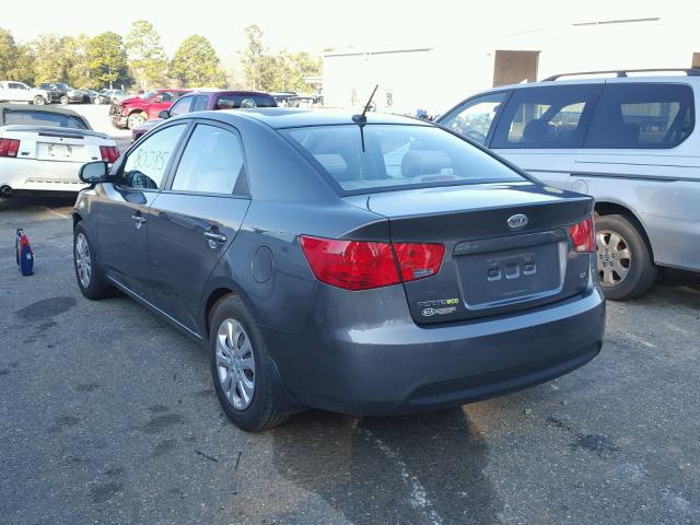 KNAFU4A21D5738143 - 2013 KIA FORTE EX GRAY photo 3