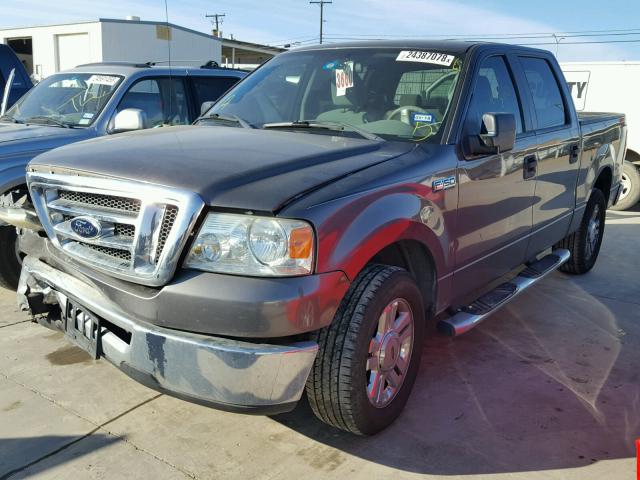 1FTRW12W68KC20787 - 2008 FORD F150 SUPER GRAY photo 2