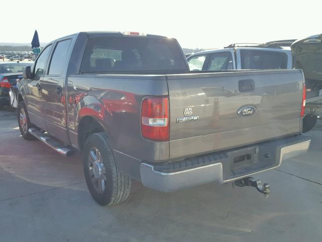 1FTRW12W68KC20787 - 2008 FORD F150 SUPER GRAY photo 3