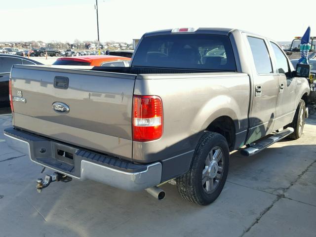 1FTRW12W68KC20787 - 2008 FORD F150 SUPER GRAY photo 4