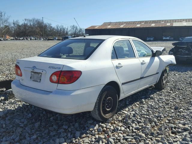 1NXBR32E54Z249526 - 2004 TOYOTA COROLLA WHITE photo 4