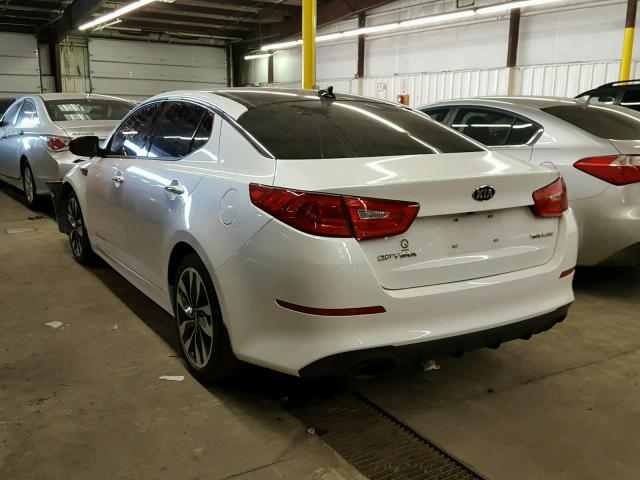 5XXGR4A62FG464283 - 2015 KIA OPTIMA SX WHITE photo 3