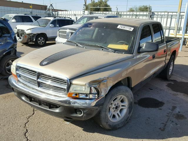 1B7HL2AN91S339183 - 2001 DODGE DAKOTA QUA TAN photo 2