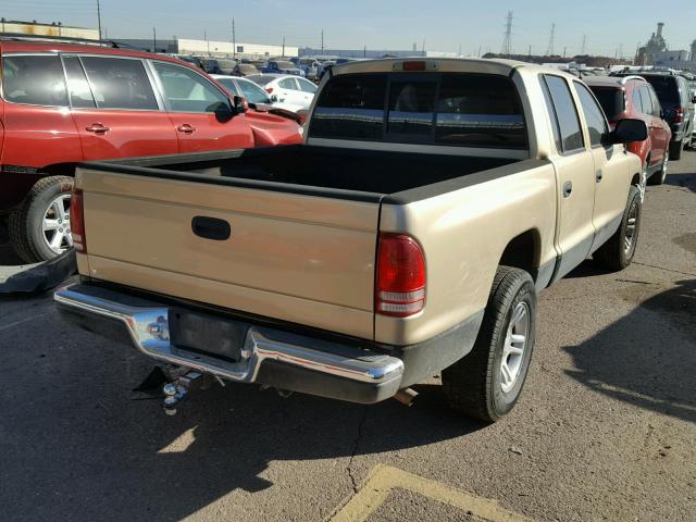 1B7HL2AN91S339183 - 2001 DODGE DAKOTA QUA TAN photo 4