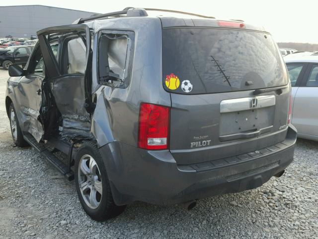 5FNYF4H52CB024640 - 2012 HONDA PILOT EXL CHARCOAL photo 3