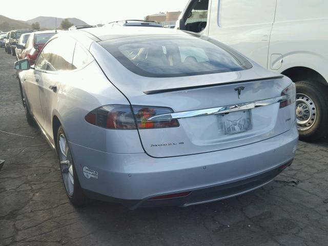 5YJSA1H12EFP53031 - 2014 TESLA MODEL S SILVER photo 3