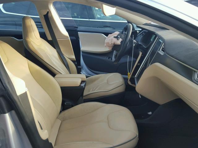 5YJSA1H12EFP53031 - 2014 TESLA MODEL S SILVER photo 5