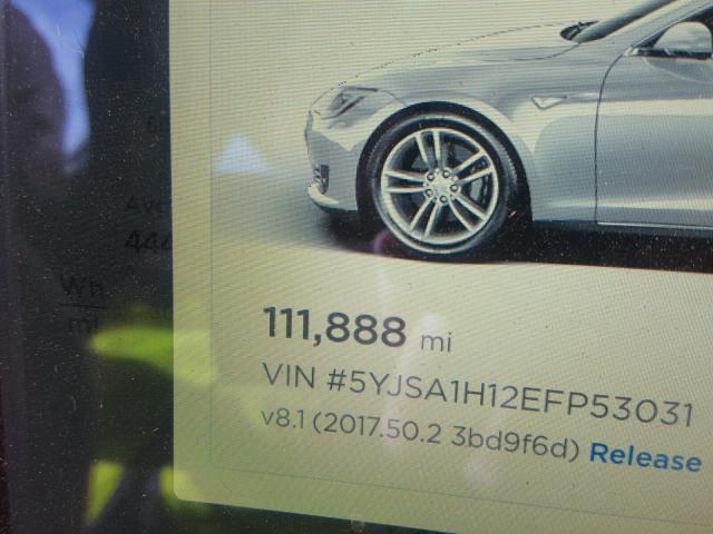 5YJSA1H12EFP53031 - 2014 TESLA MODEL S SILVER photo 8