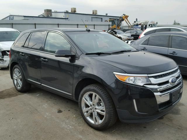 2FMDK4JC4EBA07417 - 2014 FORD EDGE SEL BLACK photo 1