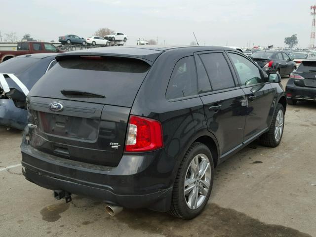 2FMDK4JC4EBA07417 - 2014 FORD EDGE SEL BLACK photo 4