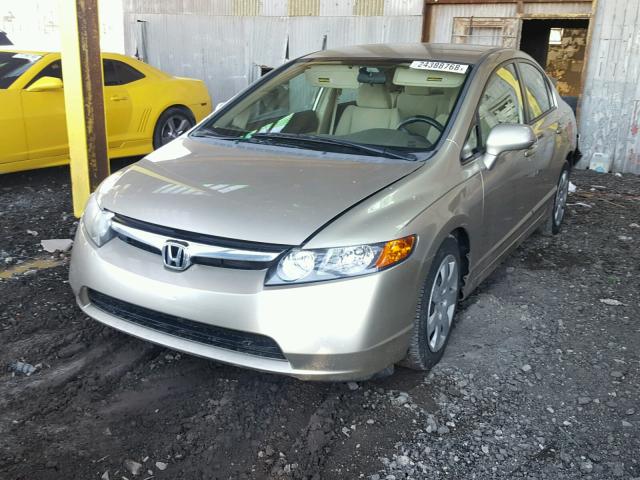 1HGFA16548L091978 - 2008 HONDA CIVIC LX GOLD photo 2