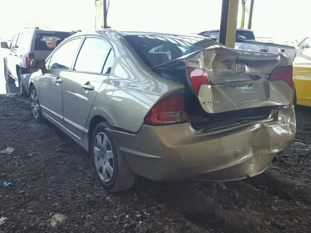 1HGFA16548L091978 - 2008 HONDA CIVIC LX GOLD photo 3