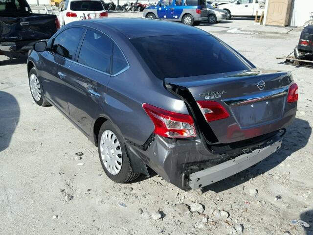 3N1AB7AP7GY227126 - 2016 NISSAN SENTRA GRAY photo 3