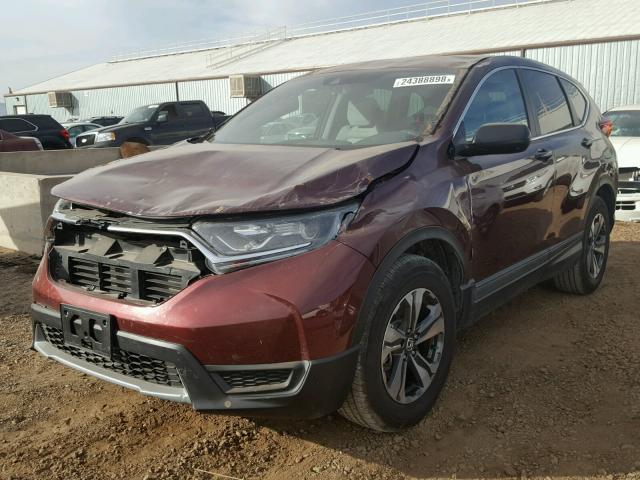 2HKRW5H38HH403532 - 2017 HONDA CR-V LX MAROON photo 2