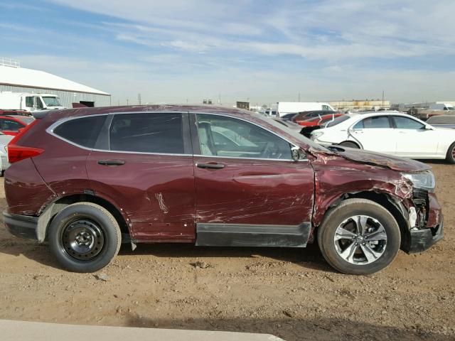 2HKRW5H38HH403532 - 2017 HONDA CR-V LX MAROON photo 9