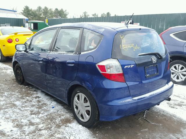 JHMGE88299S042039 - 2009 HONDA FIT BLUE photo 3