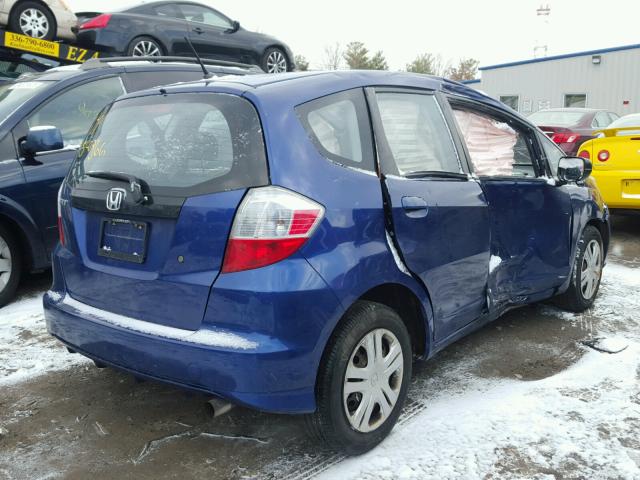 JHMGE88299S042039 - 2009 HONDA FIT BLUE photo 4