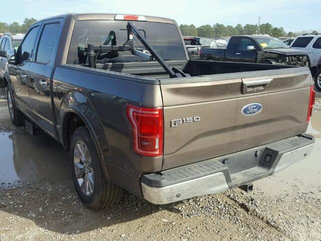 1FTEW1CF5HKC10023 - 2017 FORD F150 SUPER BROWN photo 3