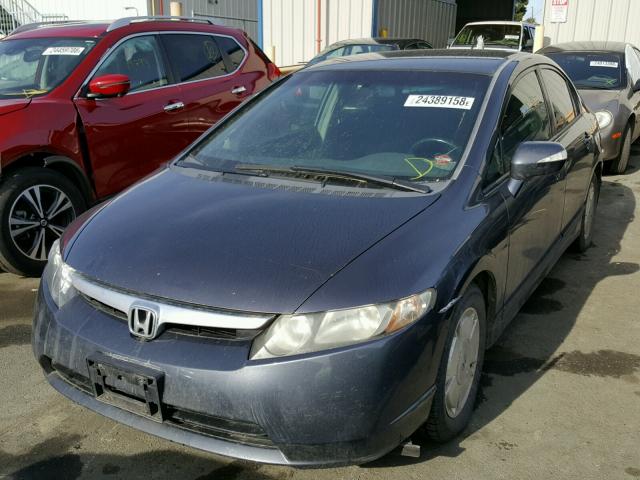 JHMFA36226S016522 - 2006 HONDA CIVIC HYBR BLUE photo 2